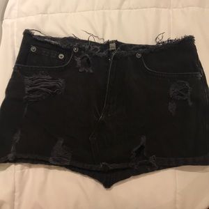 LF Carmar Black Mini Jean Skirt